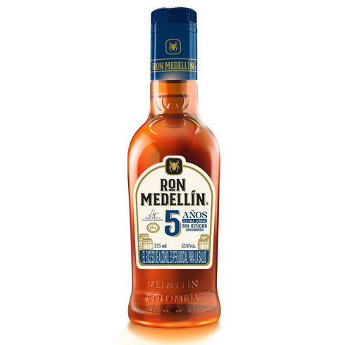 ron medellin 375ml 5 años media